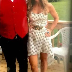 Peppermint high-low dress